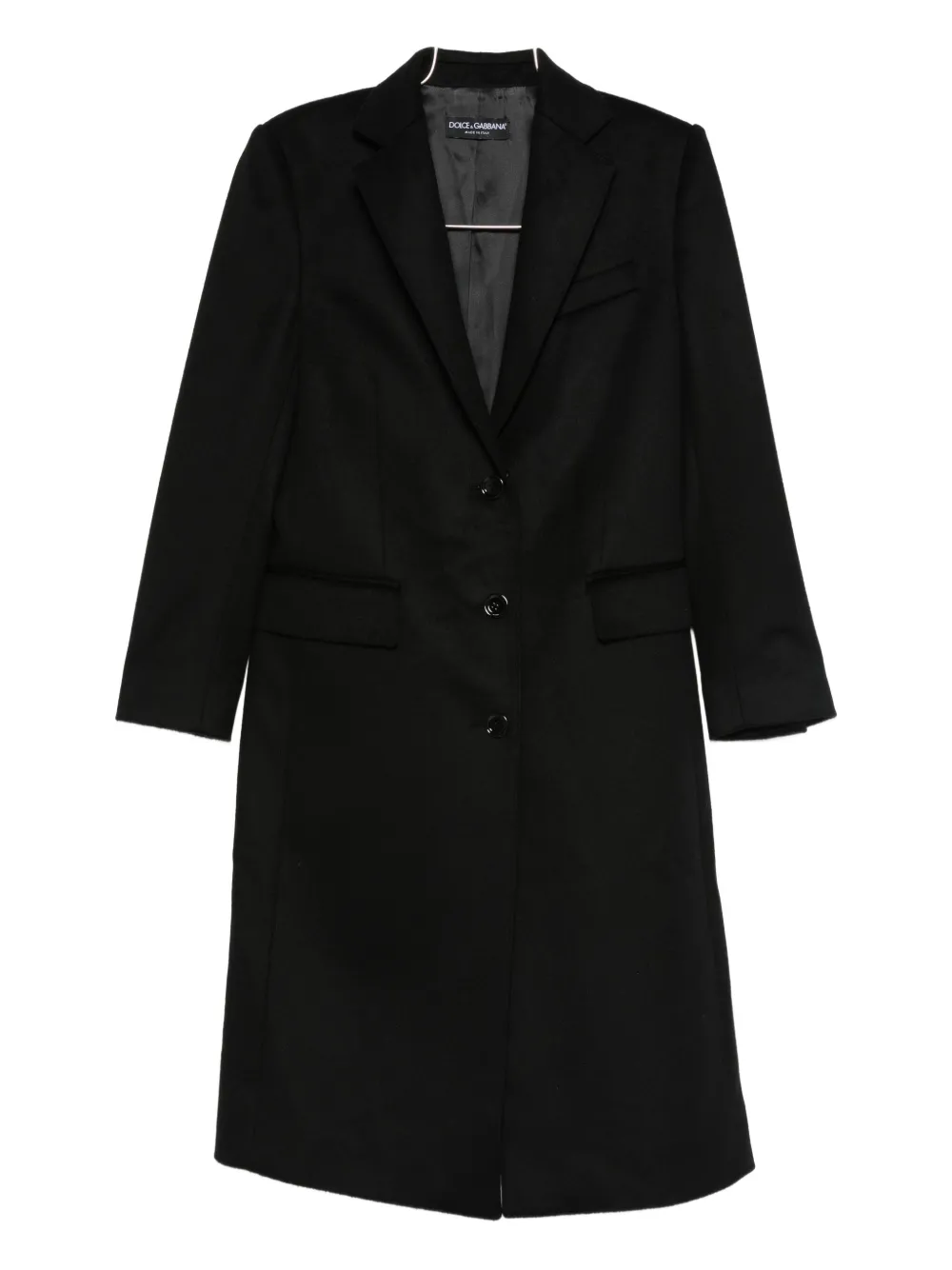 Dolce & Gabbana Single-breasted Coat In Black