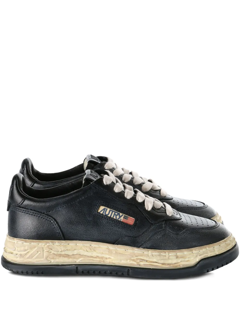 Maison MIHARA YASUHIRO x Autry leather sneakers Black