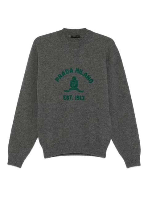 Prada embroidered crew-neck sweater