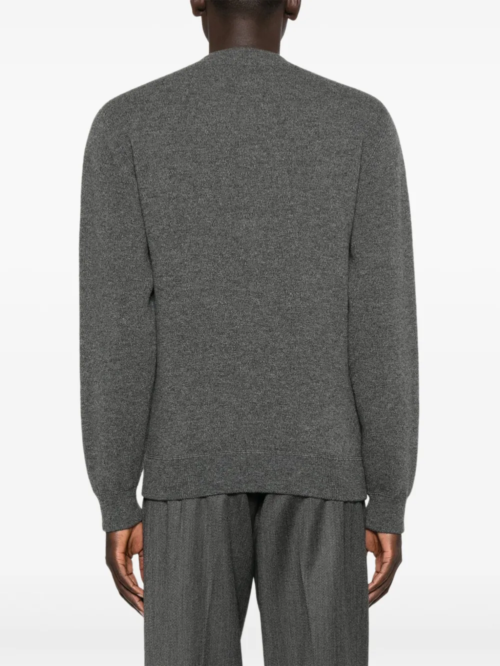 Prada embroidered crew-neck sweater - Grijs