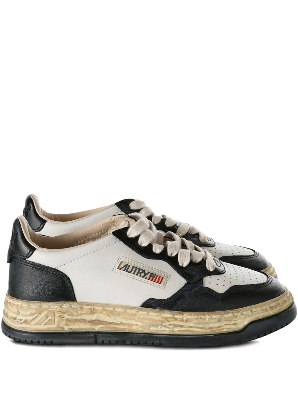 Maison MIHARA YASUHIRO x Autry leather-panelled platform sneaares White