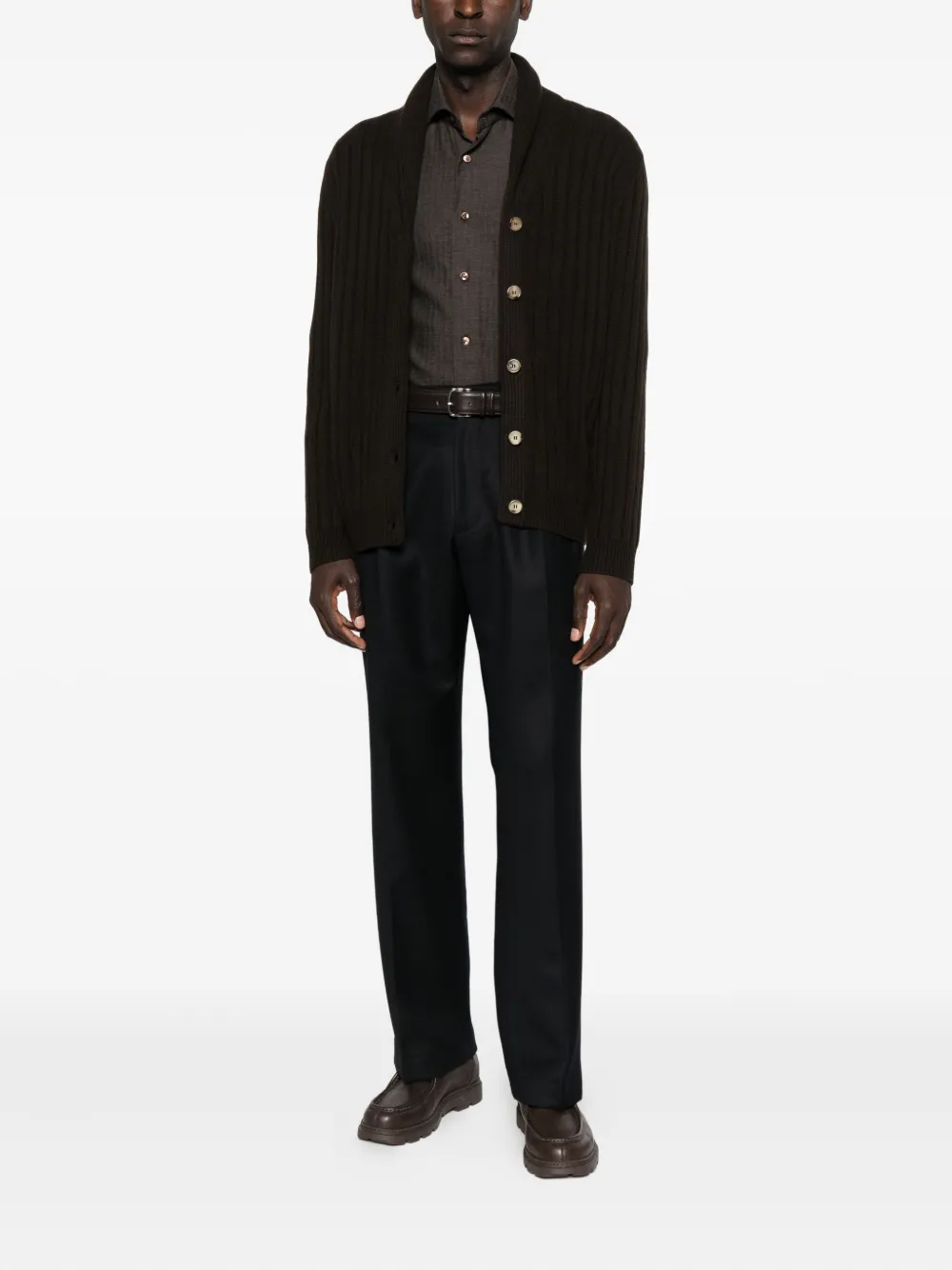 Berwich pleated wool trousers - Blauw