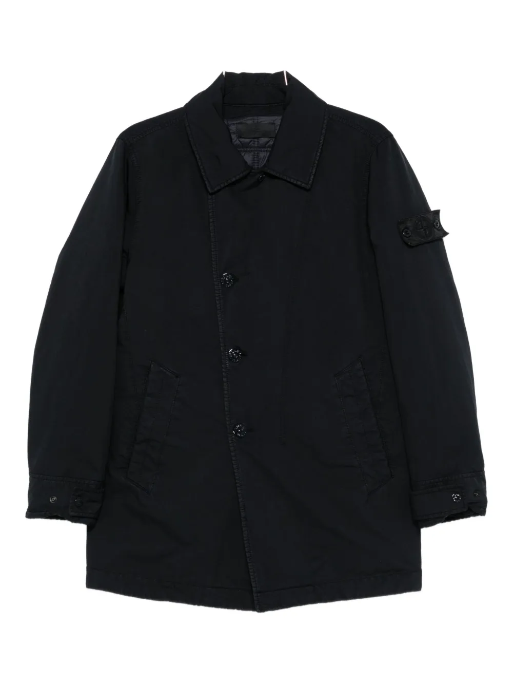 Stone Island button-fastening coat - ブルー Stone Island button-fastening coat - ブルー