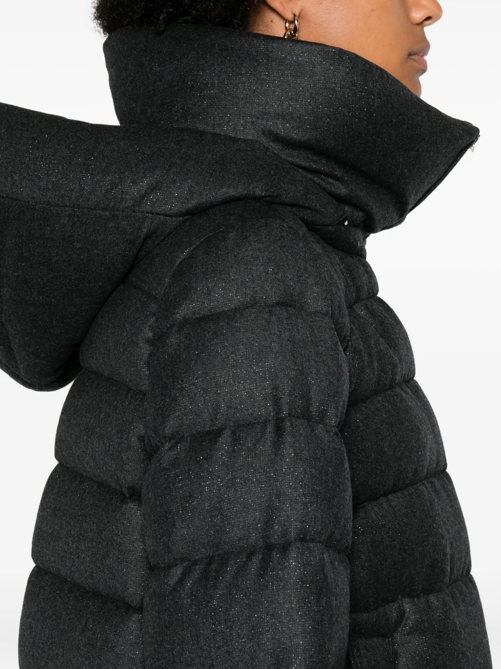 Moorer Hooded Puffer Jacket In Black