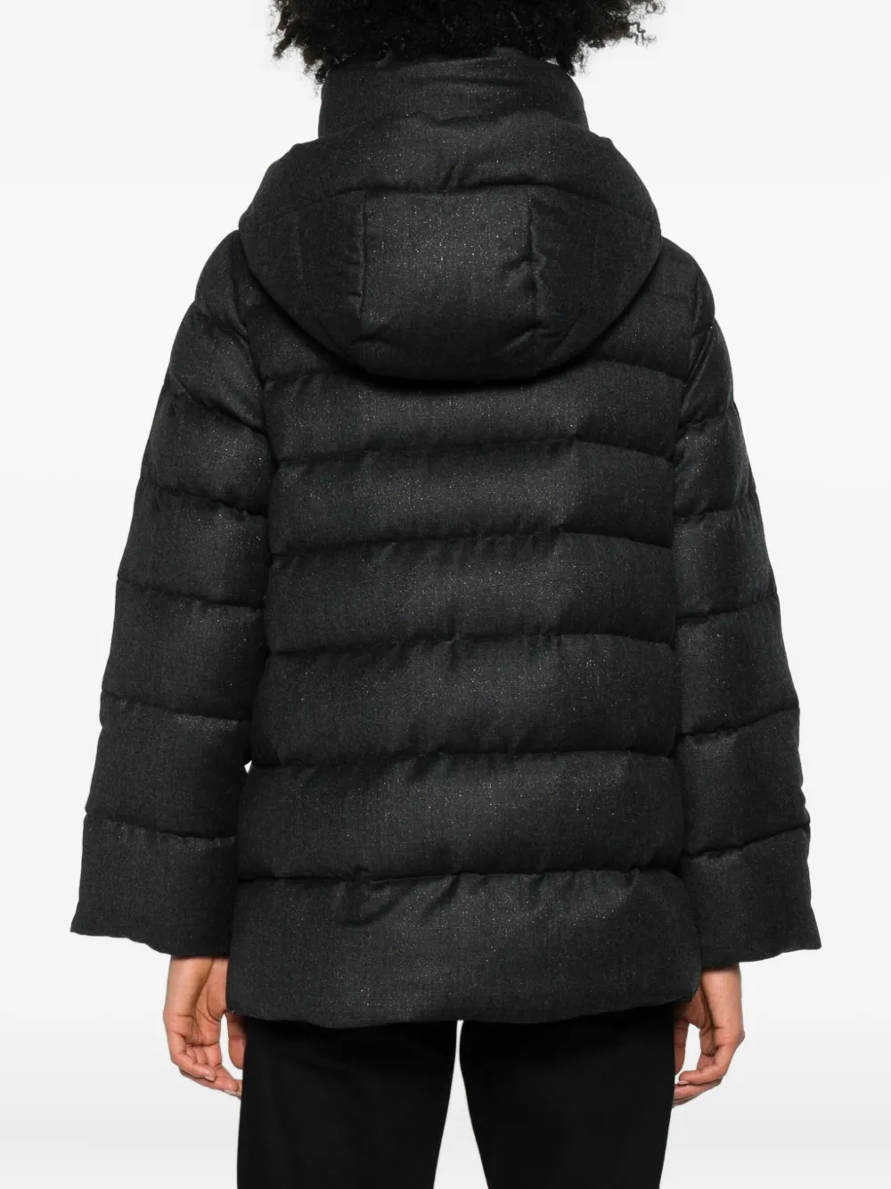 Moorer Hooded Puffer Jacket In Black