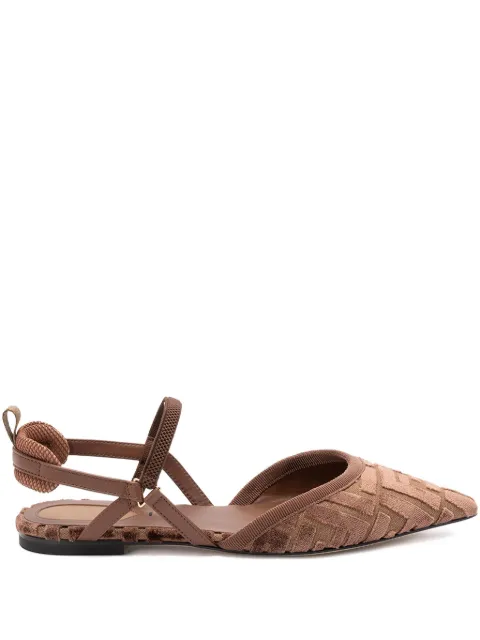 FENDI Colibrì Lite FF logo-patterned slingback pumps