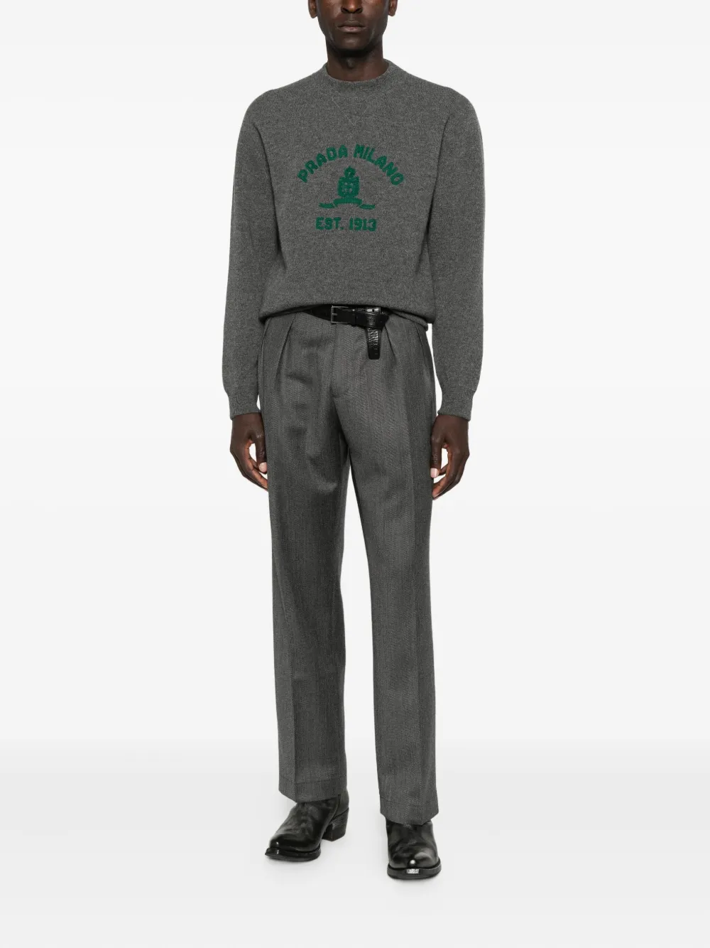 Berwich pleated wool trousers - Grijs