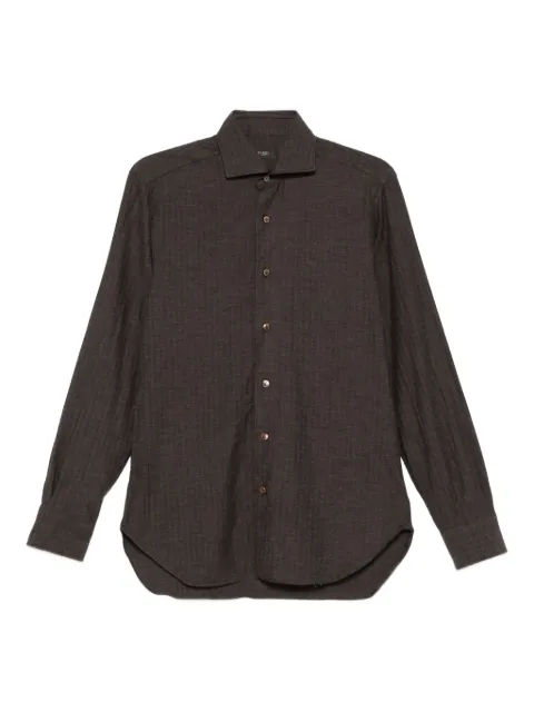 Barba textured cotton shirt