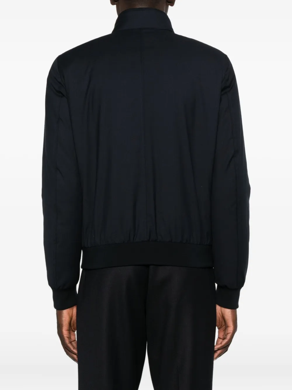 Moorer Button-fastening Bomber Jacket In Blue