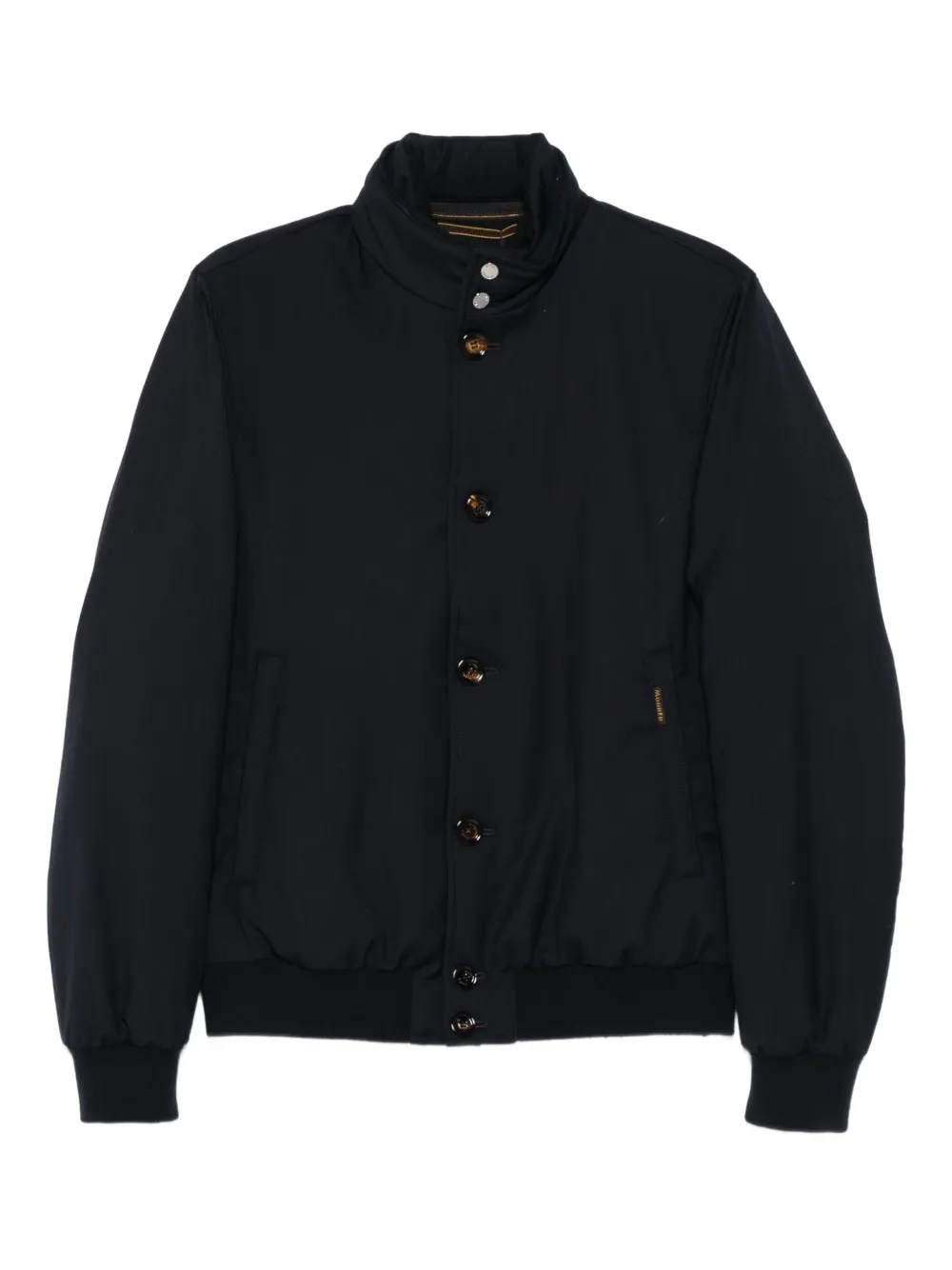 Moorer button-fastening bomber jacket - ブルー Moorer button-fastening bomber jacket - ブルー