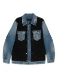 Dolce & Gabbana denim-panelled corduroy jacket - Blue