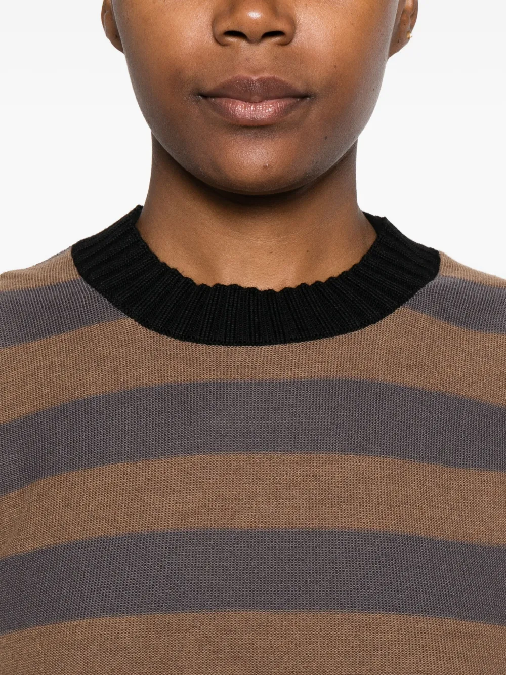 Hannes Roether Striped Sleeveless Top In Brown