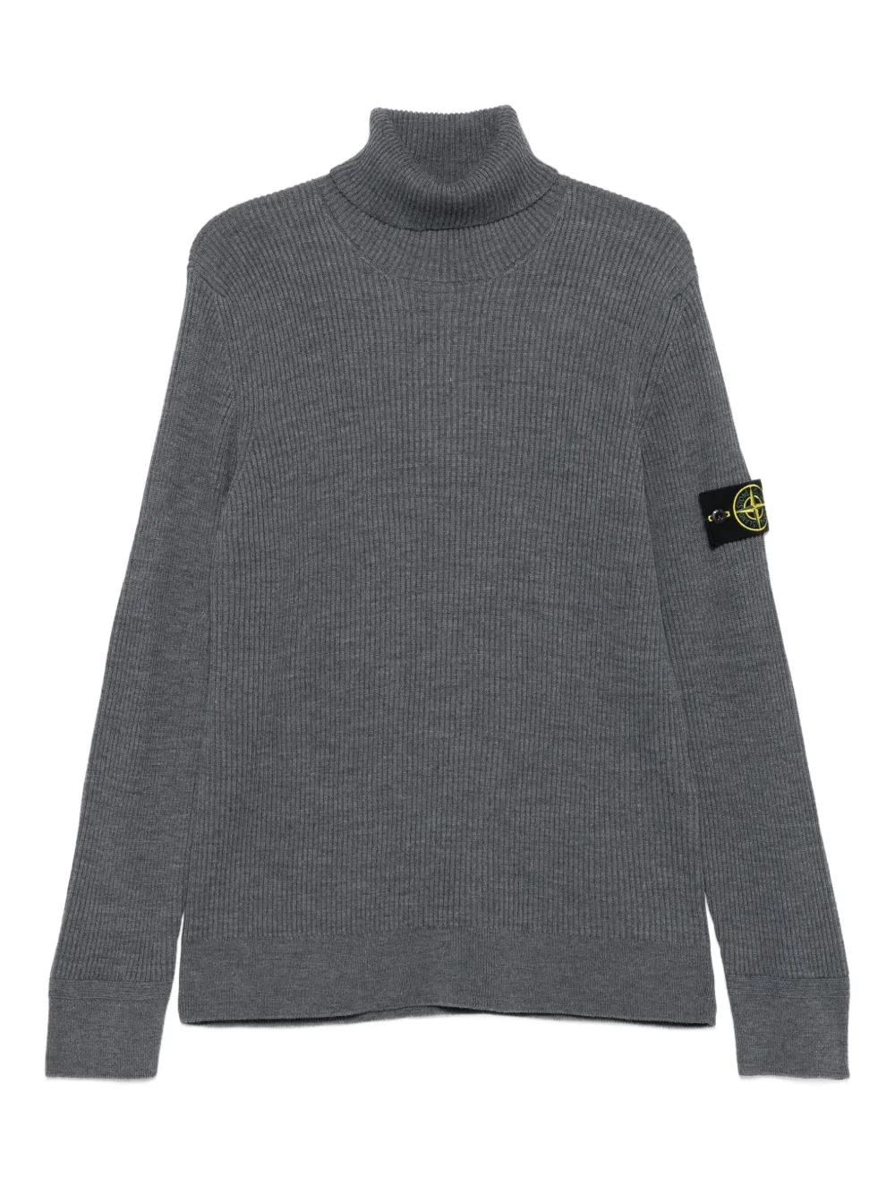 Stone Island ribbed turtleneck sweater | Grey | Image 1