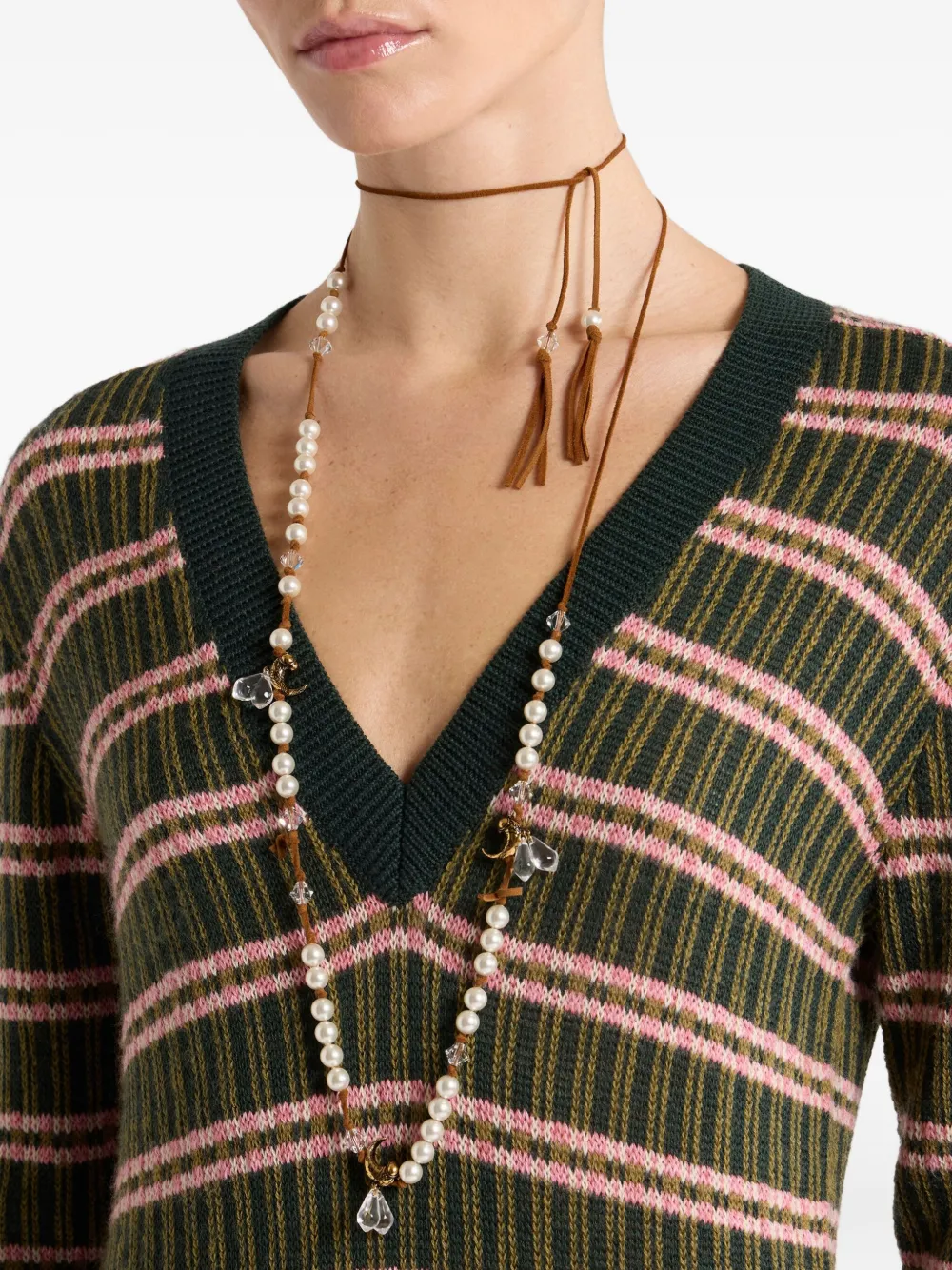 ETRO Halsketting met parels en bij - Goud