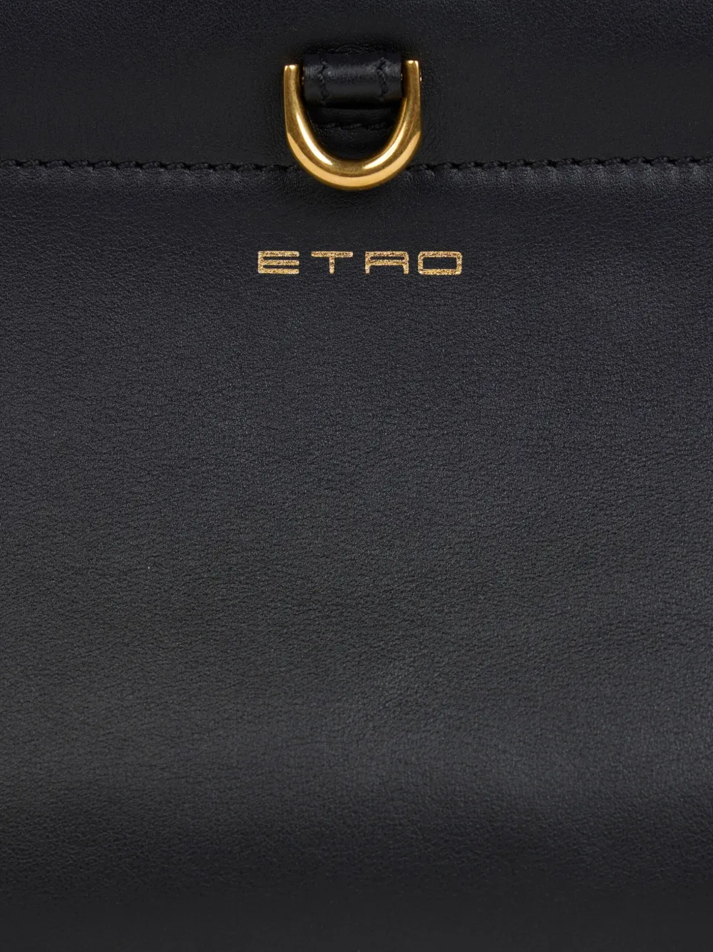 Etro Mini Talk Leather Shoulder Bag In Black