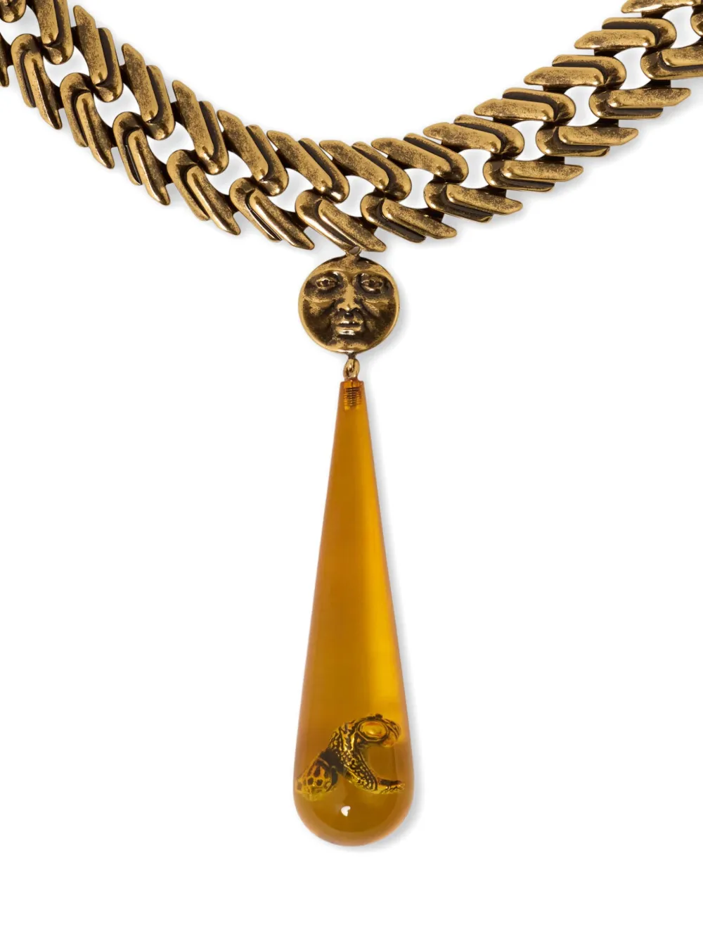droplet paisley bee necklace