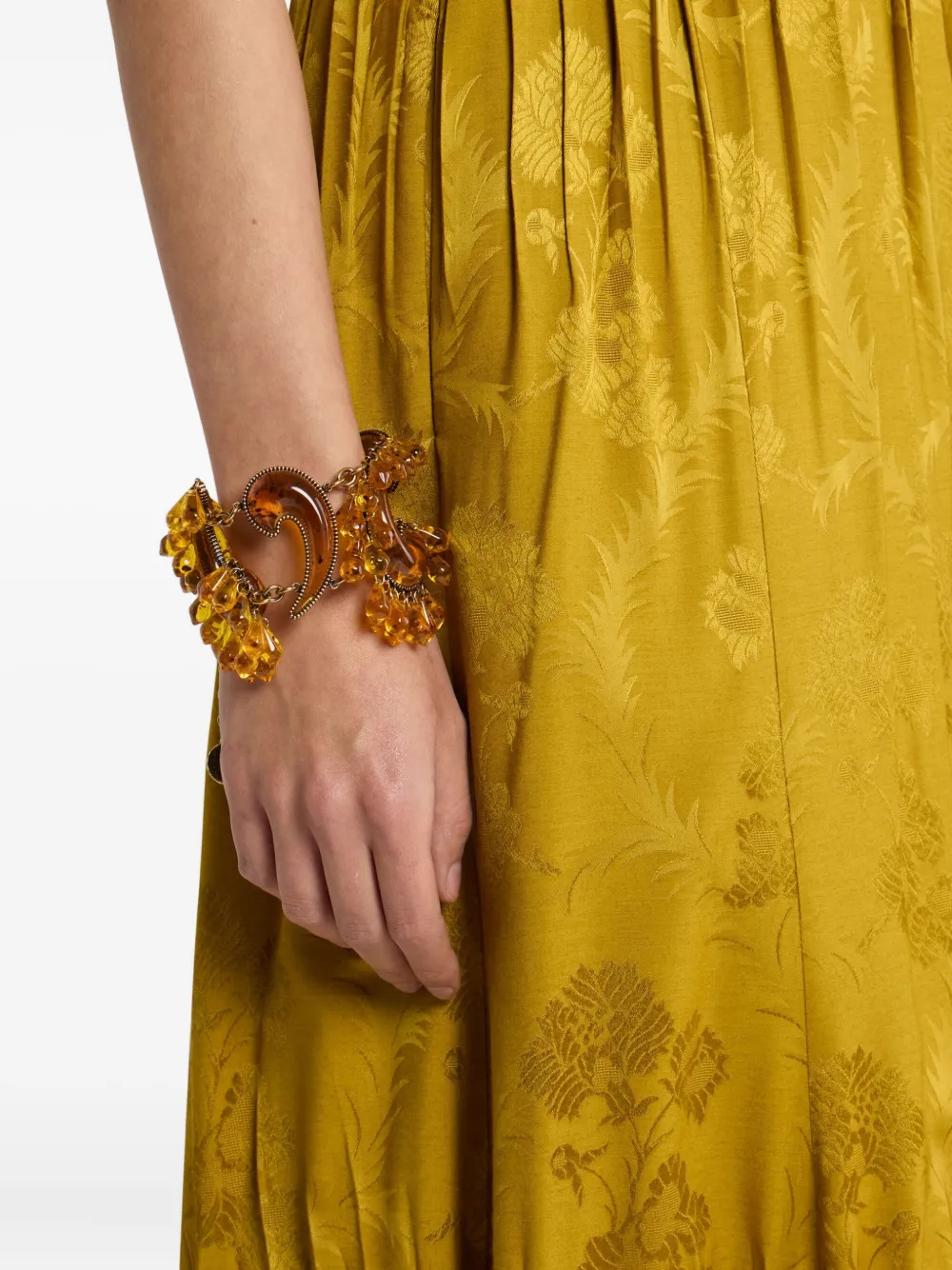 Etro Paisley Droplet Bracelet In Brown