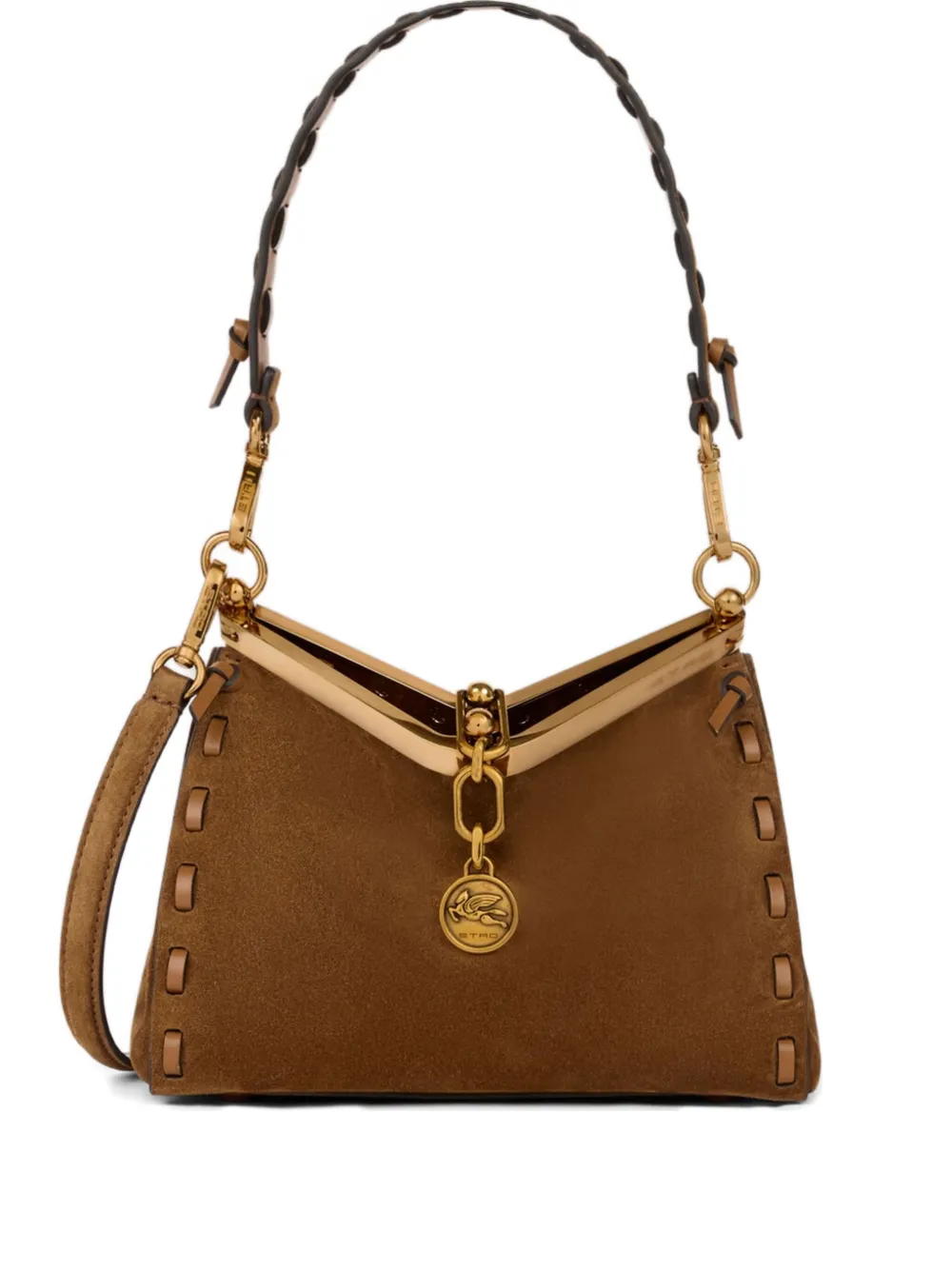 ETRO small Vela suede shoulder bag | Brown | Image 1