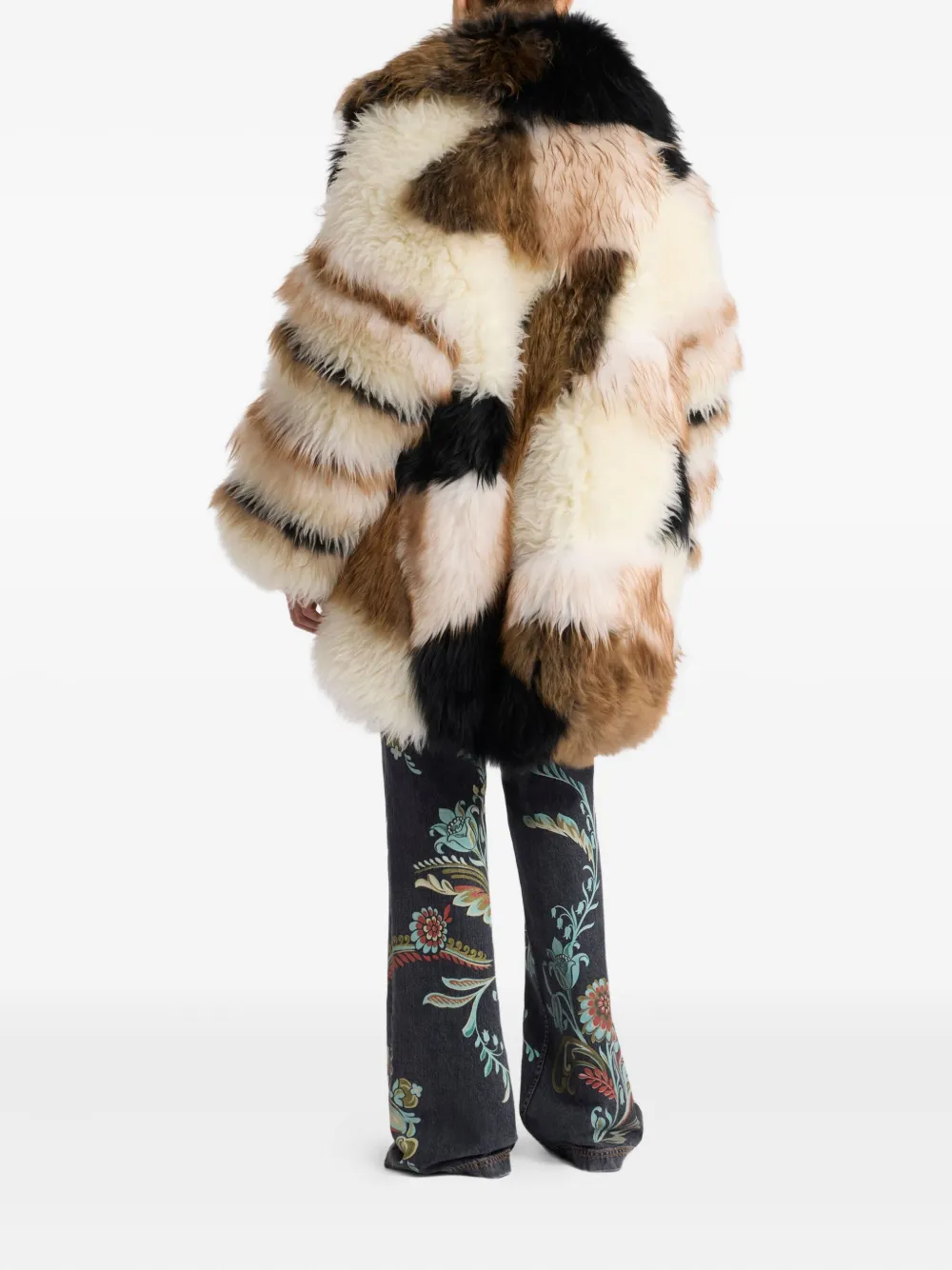 ETRO Jas met patchwork Beige