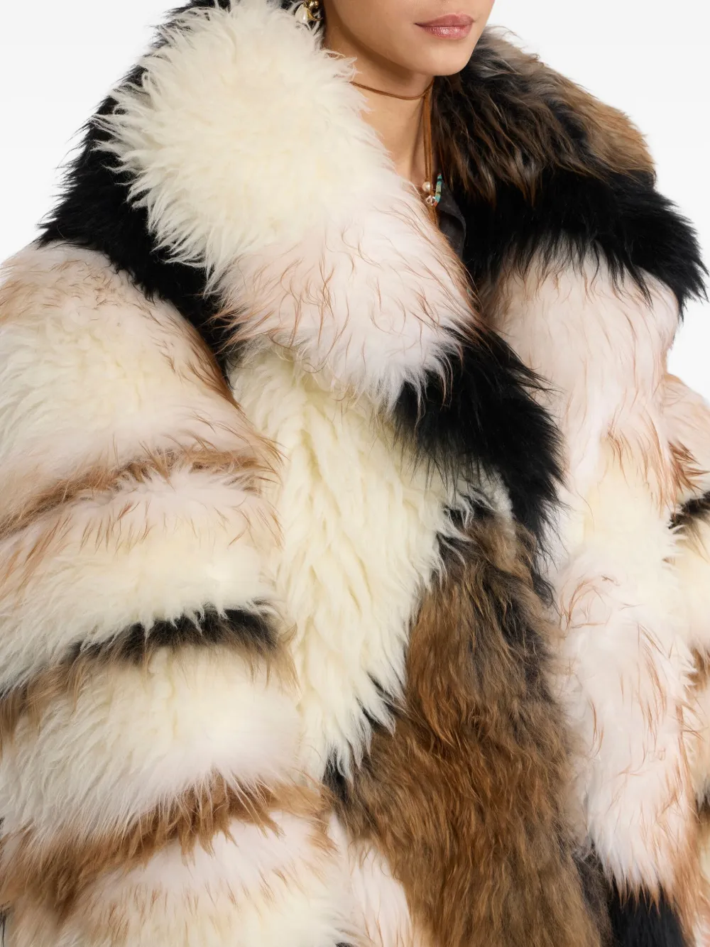 ETRO Jas met patchwork Beige