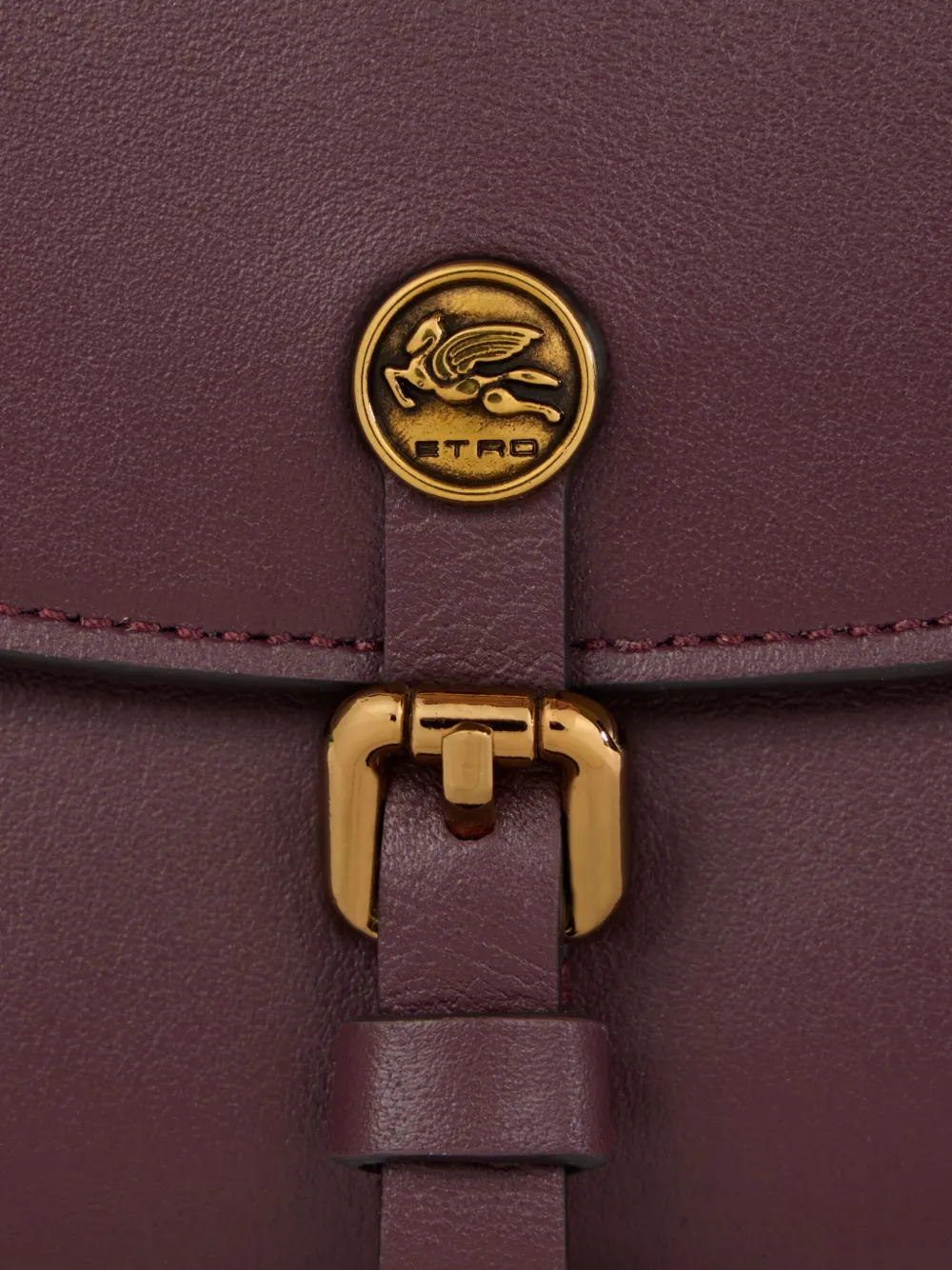 Etro Pegasus Buckle Wallet In Burgundy