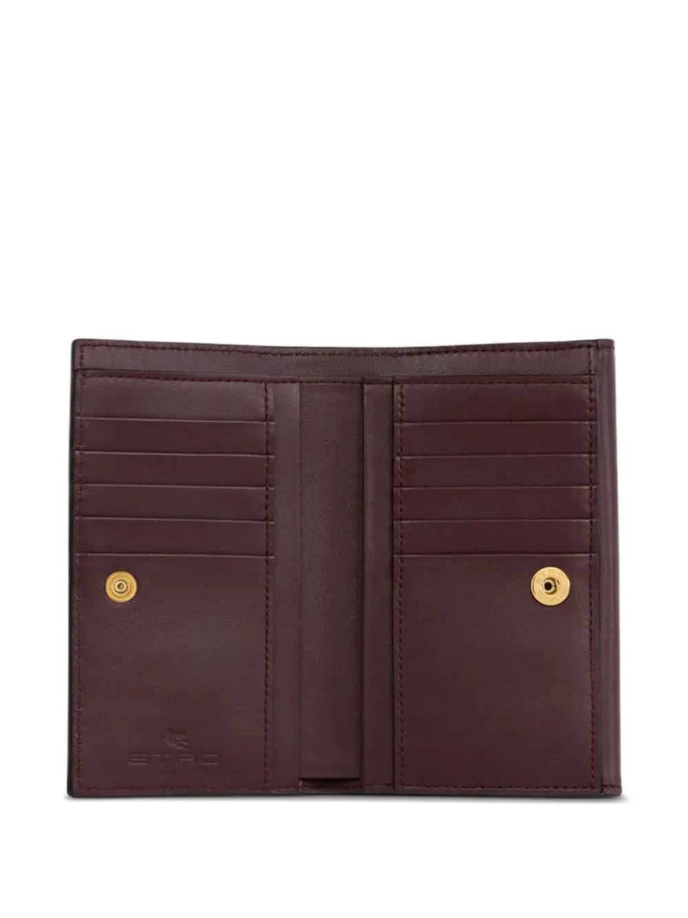 Etro Pegasus Buckle Wallet In Burgundy