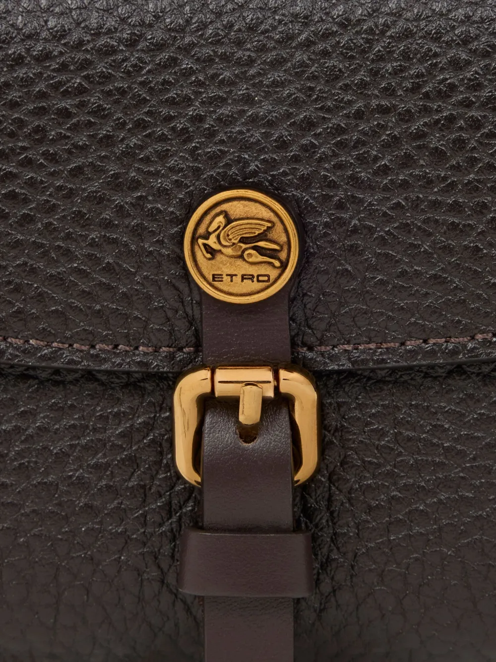 Etro Pegasus-embellished Buckle Wallet In Black