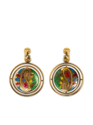 ETRO ペイズリー ドロップピアス | ゴールドトーン | FARFETCH JP
