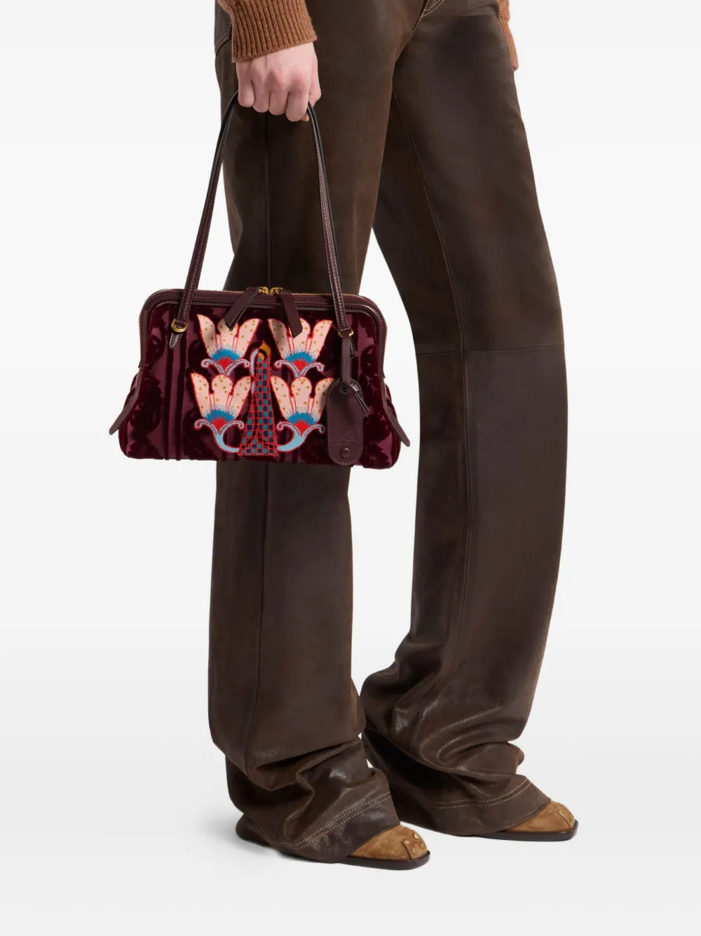 ETRO Schoudertas met borduurwerk - Rood