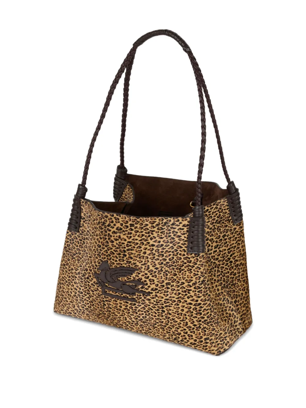 ETRO Kleine Libra shopper met luipaardprint Beige