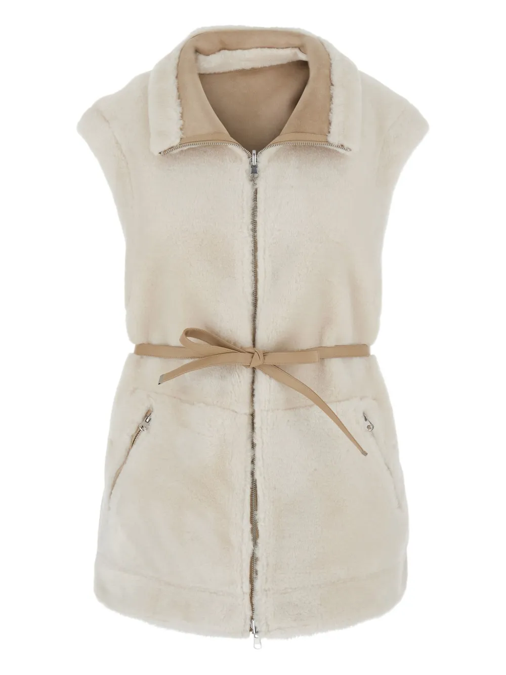 Urbancode Belted Gilet In Blue
