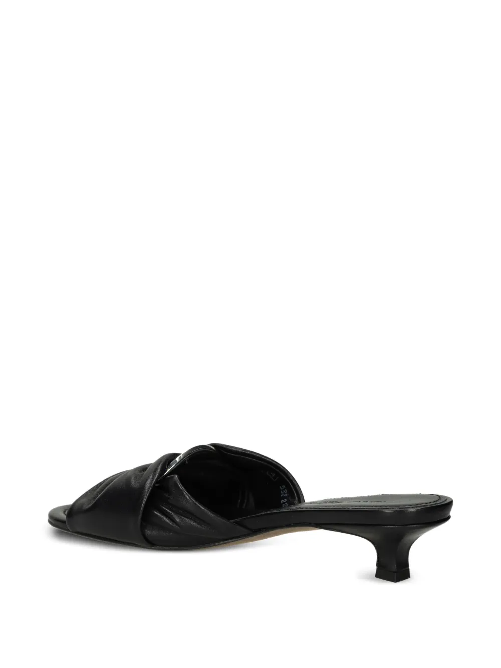 Kennel & Schmenger Leren sandalen met geknoopt detail en hak Zwart