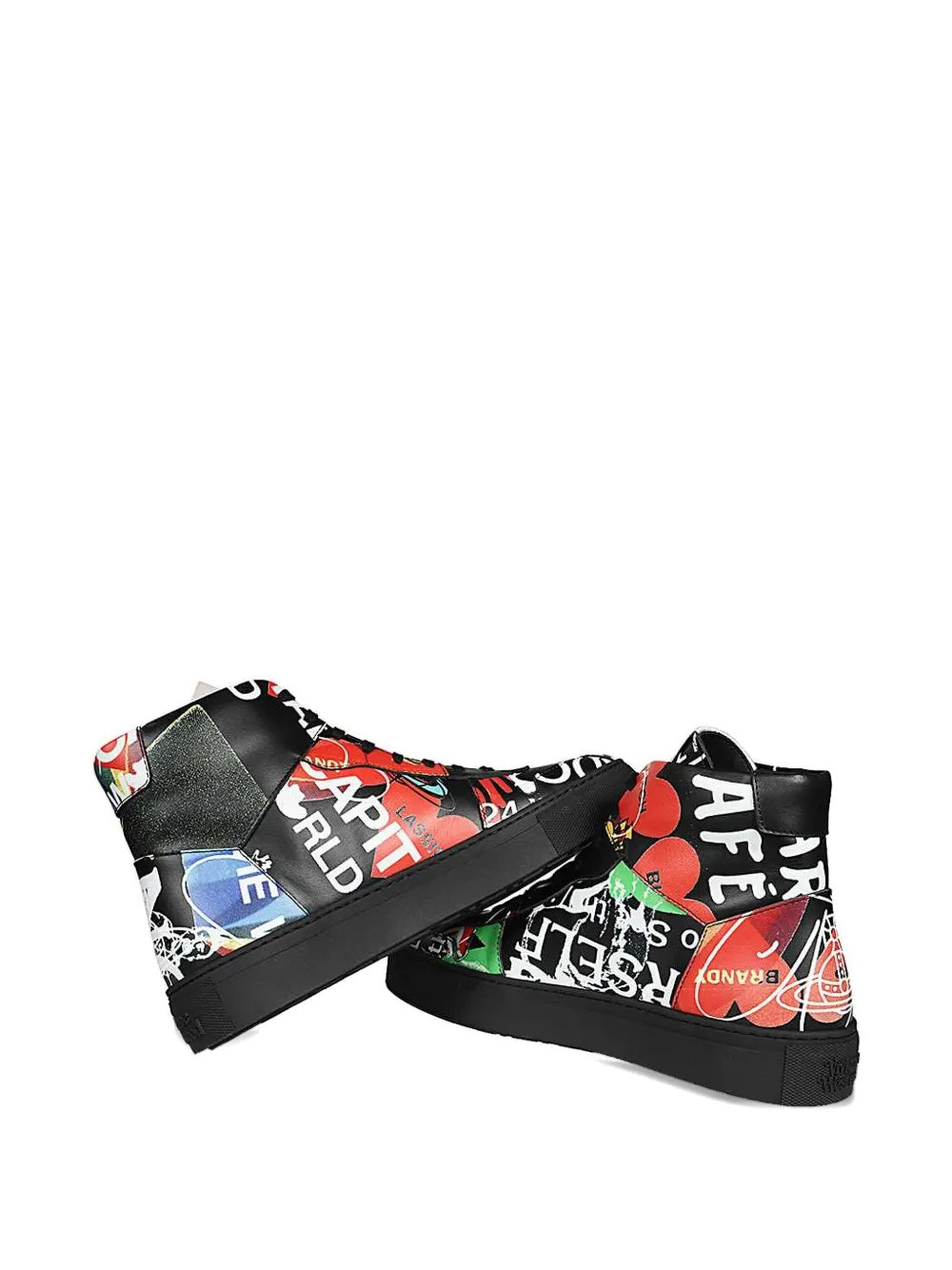 Vivienne Westwood leather high-top sneakers Black