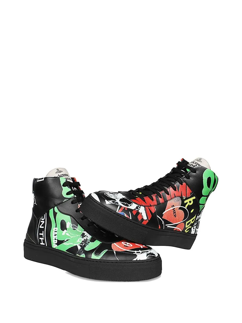 Vivienne Westwood leather high-top sneakers Black