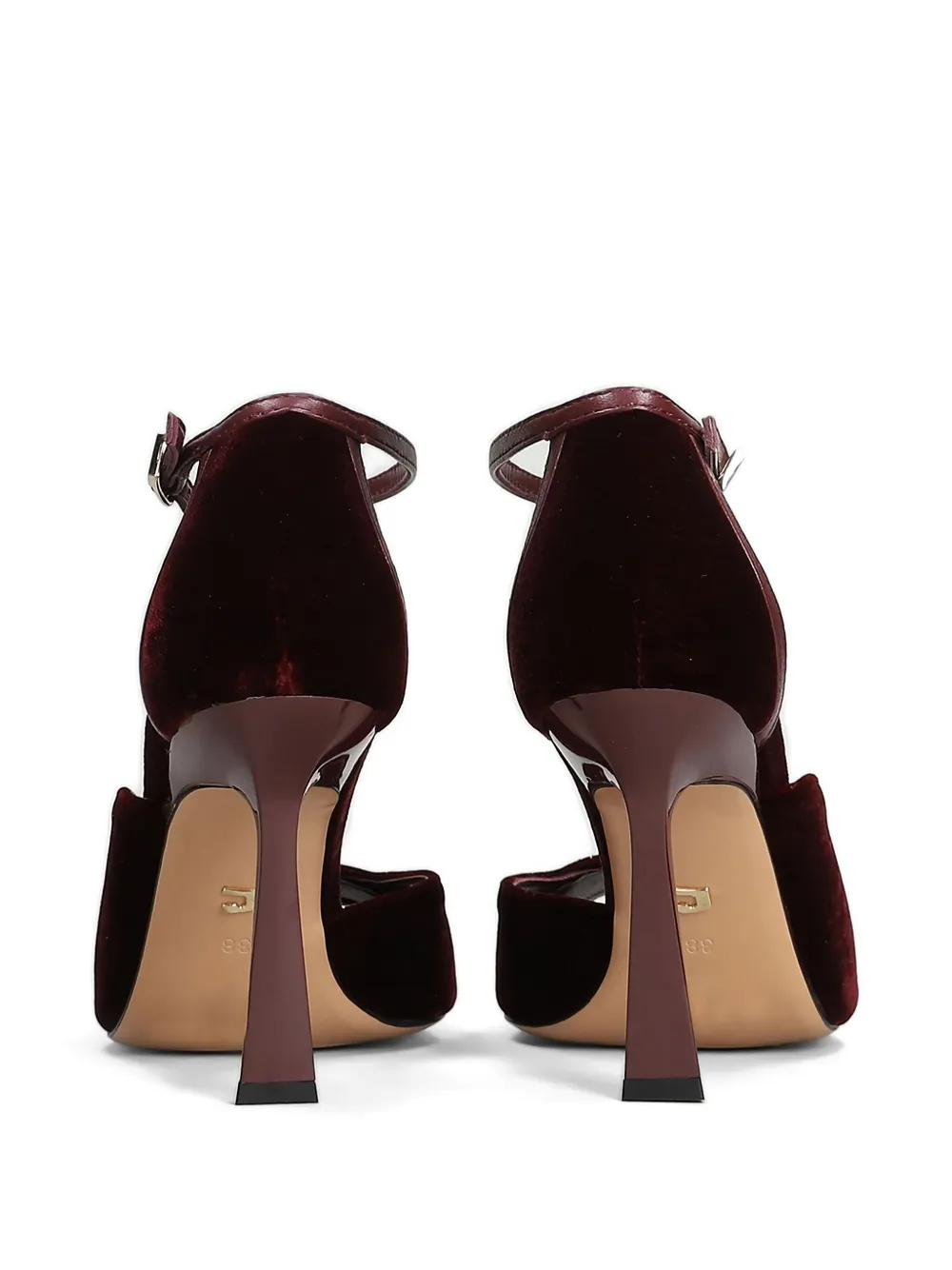 Lola Cruz 90 mm sandalen met open neus en enkelbandje Rood