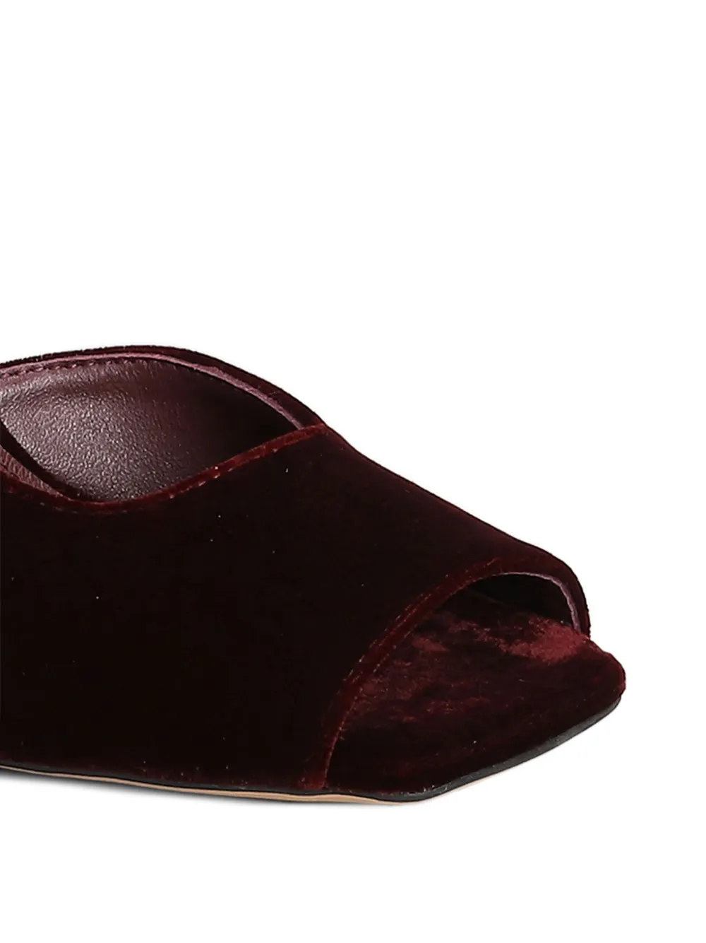 Lola Cruz 90 mm sandalen met open neus en enkelbandje Rood