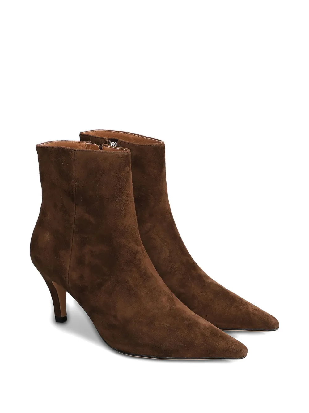 Lola Cruz 70 mm Luzia laarzen met puntige neus en rits Bruin