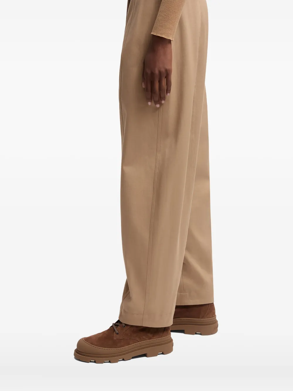 Moncler Broek met logopatch Beige