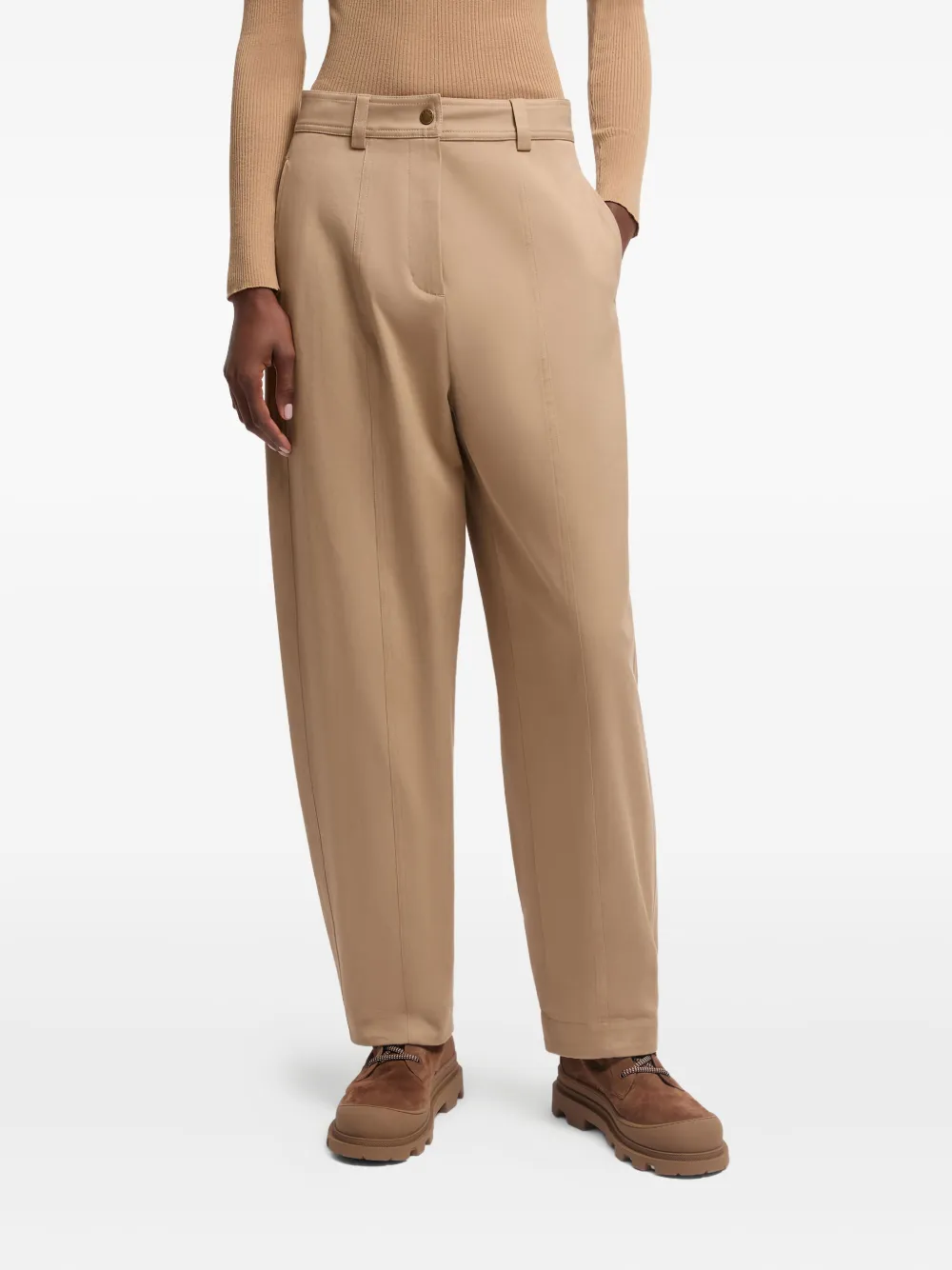 Moncler Broek met logopatch Beige