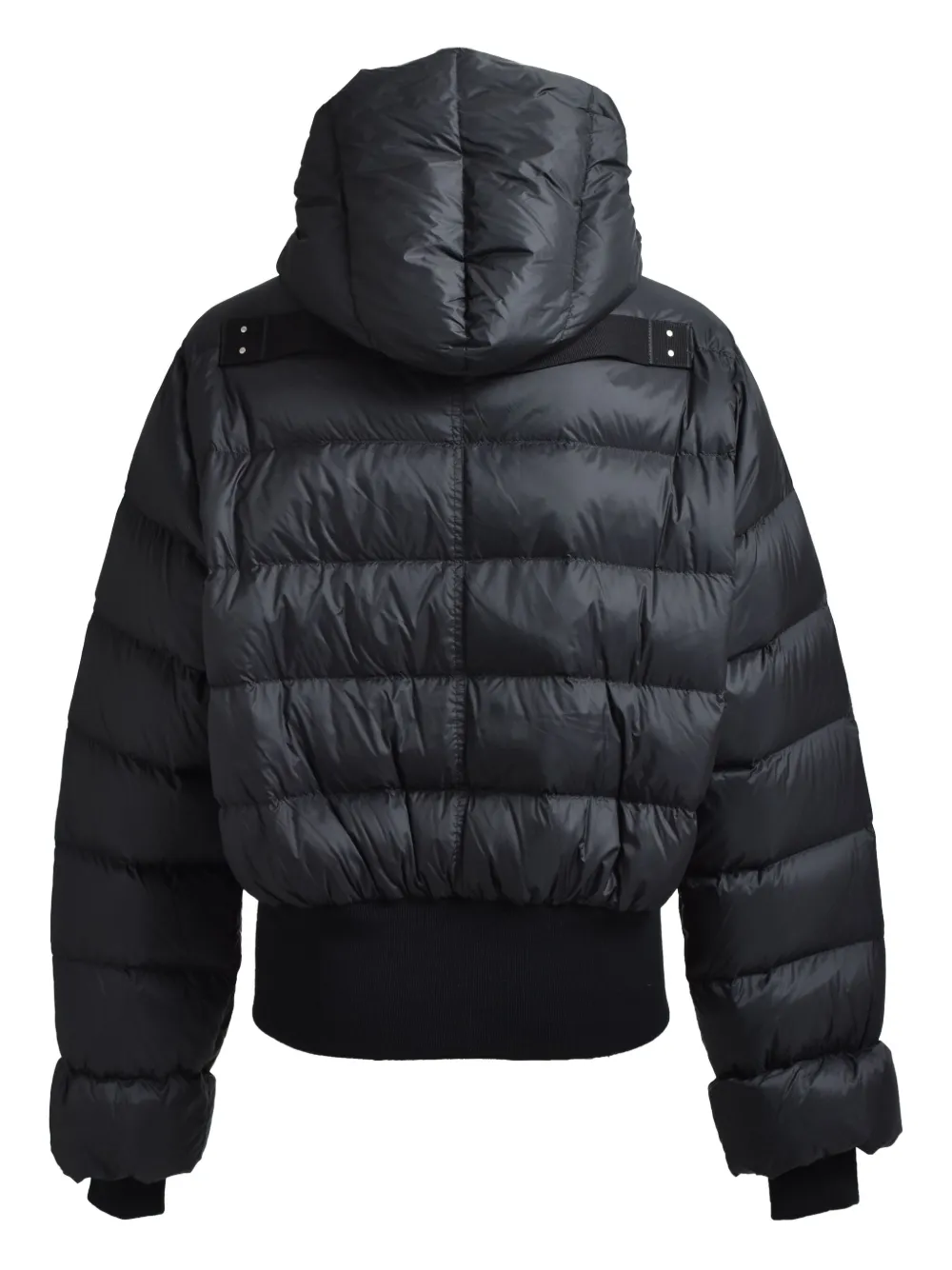 Rick Owens Long-sleeved Down Jacket In Black