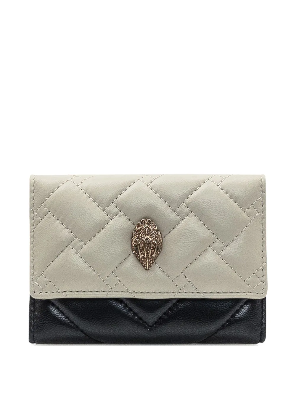 Kurt Geiger Quilted Flap Card Holder In White