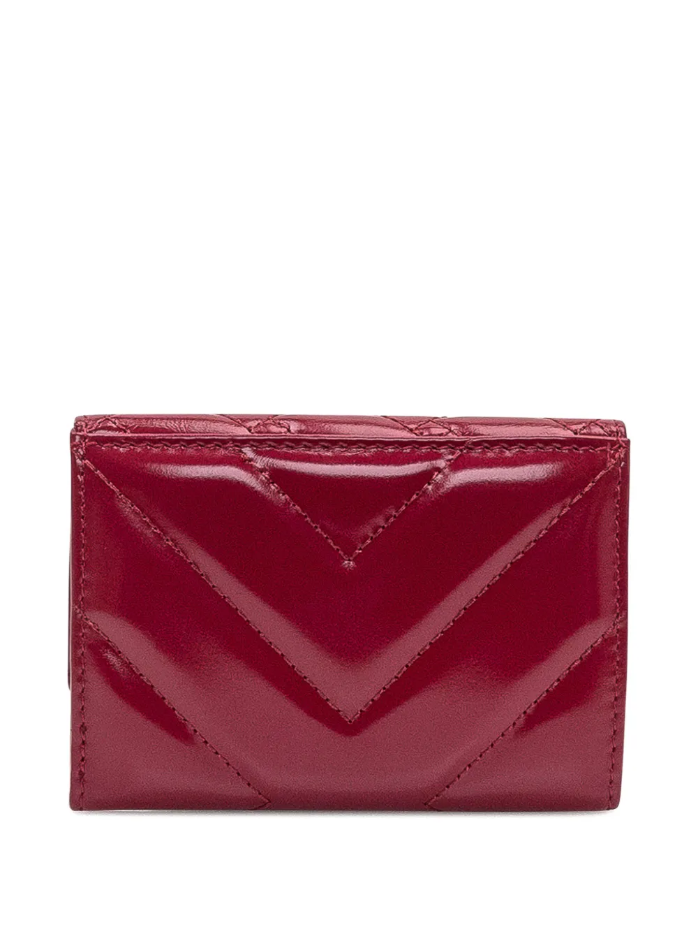 Kurt Geiger Quilted Flap Wallet In Red