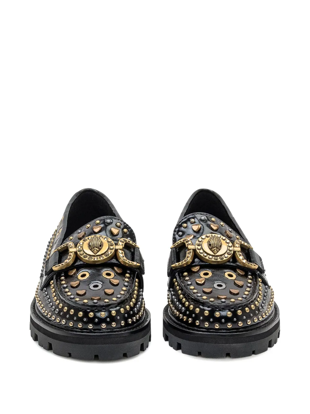 Kurt Geiger London Mansion loafers met studs en gesp Zwart