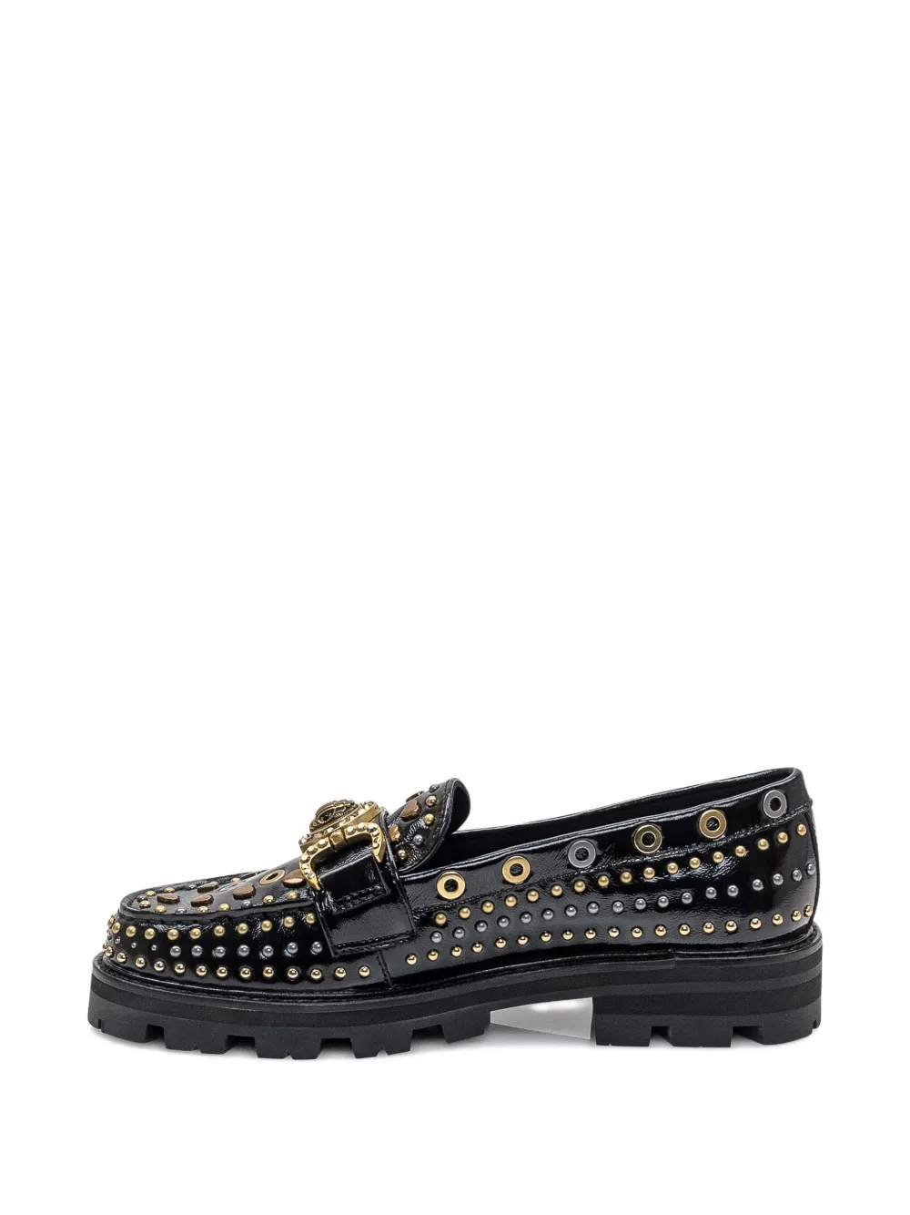 Kurt Geiger London Mansion loafers met studs en gesp Zwart