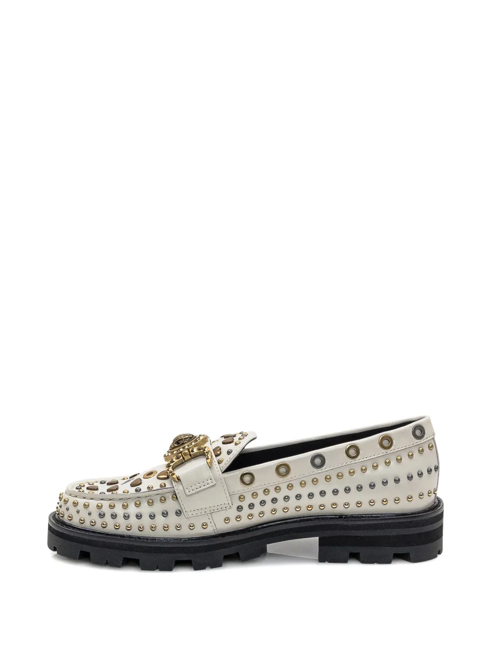 Kurt Geiger Mansion Stud-embellished Loafers In Neutral