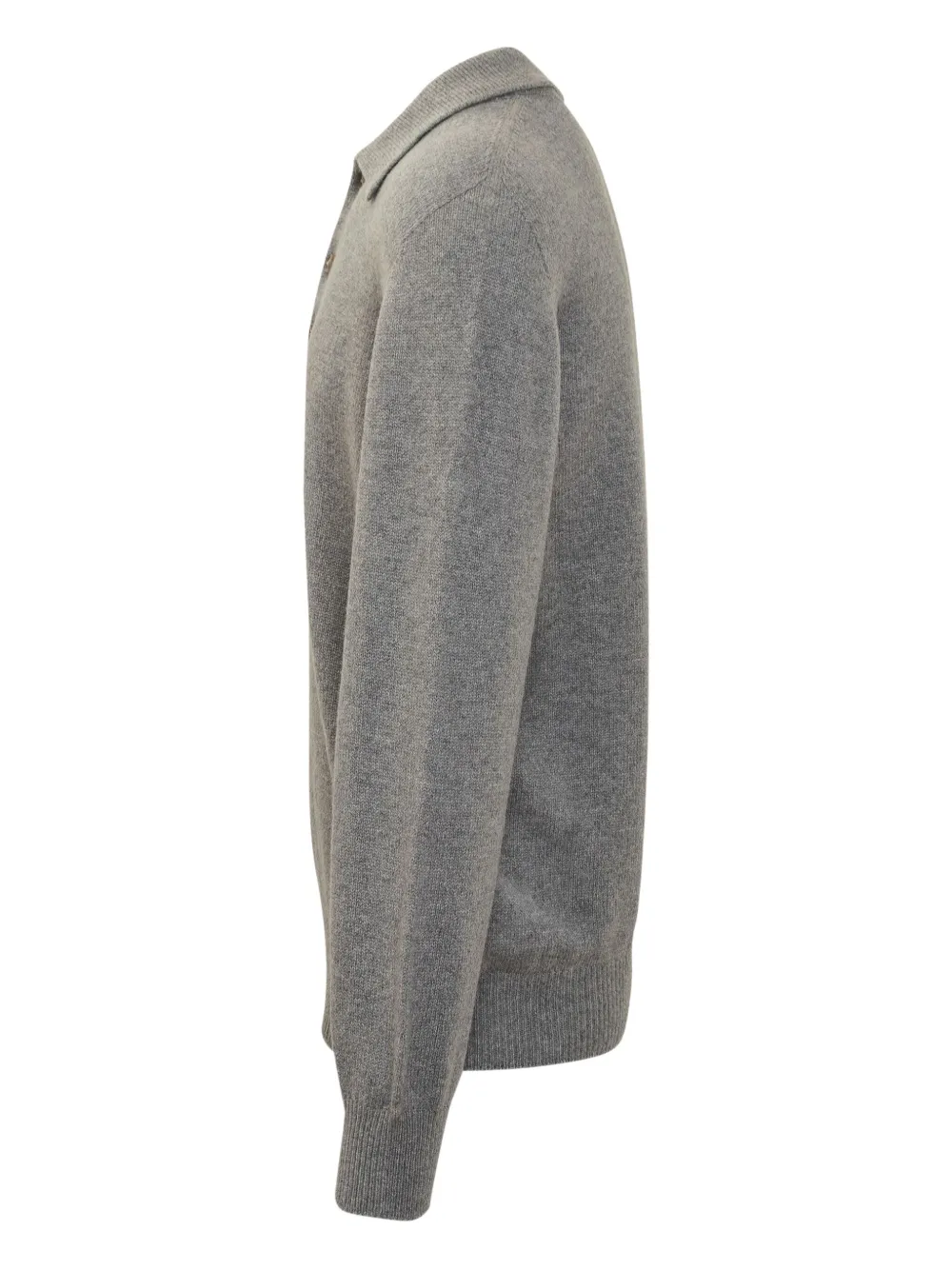 A Paper Kid Gebreid poloshirt Grijs