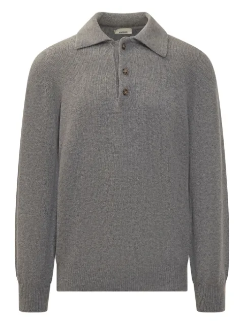 A Paper Kid knitted long-sleeve polo shirt