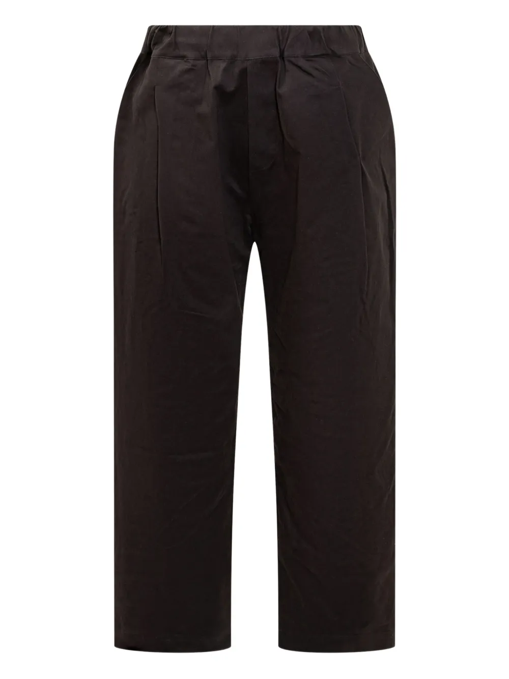 A Paper Kid pleated elasticated-waist trousers - Zwart