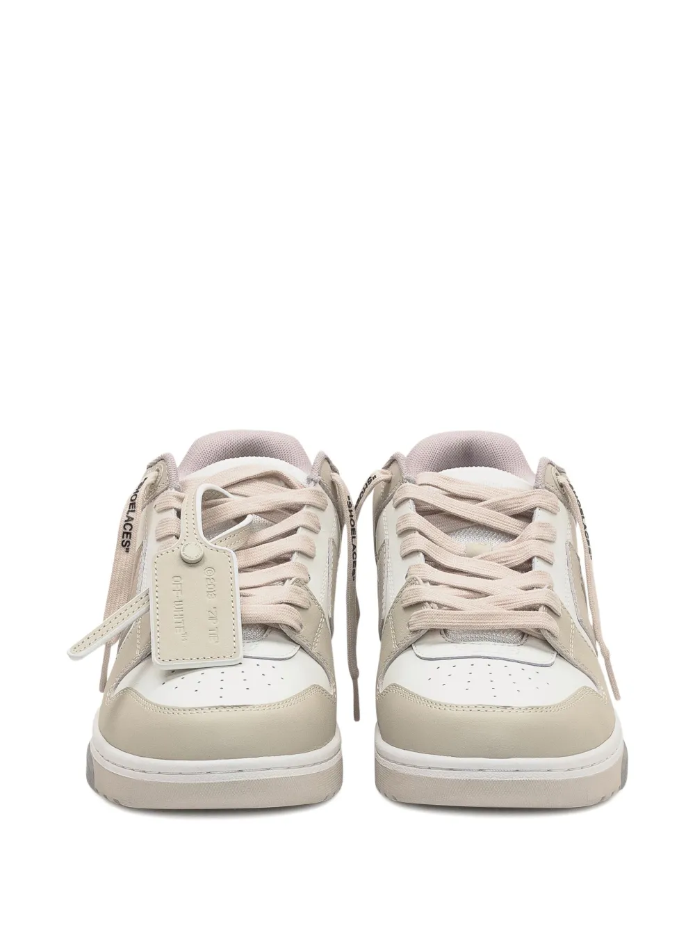 Off-White Out Of Office arrow-detail calfskin sneakers Neutrals