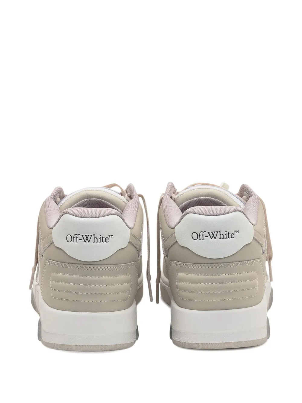 Off-White Out Of Office arrow-detail calfskin sneakers Neutrals